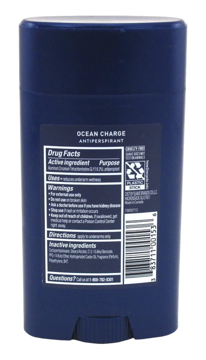Suave, Antiperspirant Ocean Charge, 2.7 Ounce Beauty and Personal Care Suave