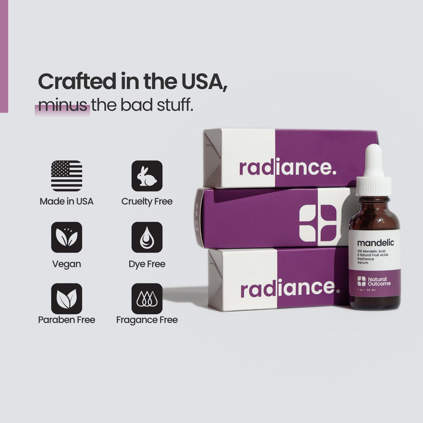 Mandelic Acid Serum 10% | Anti-Aging AHA Facial with Hyaluronic Acid | Targets Fine Lines, Dark Spots, and Wrinkles | Clarifies Acne and Stimulates Beauty & Personal Care natural outcome
