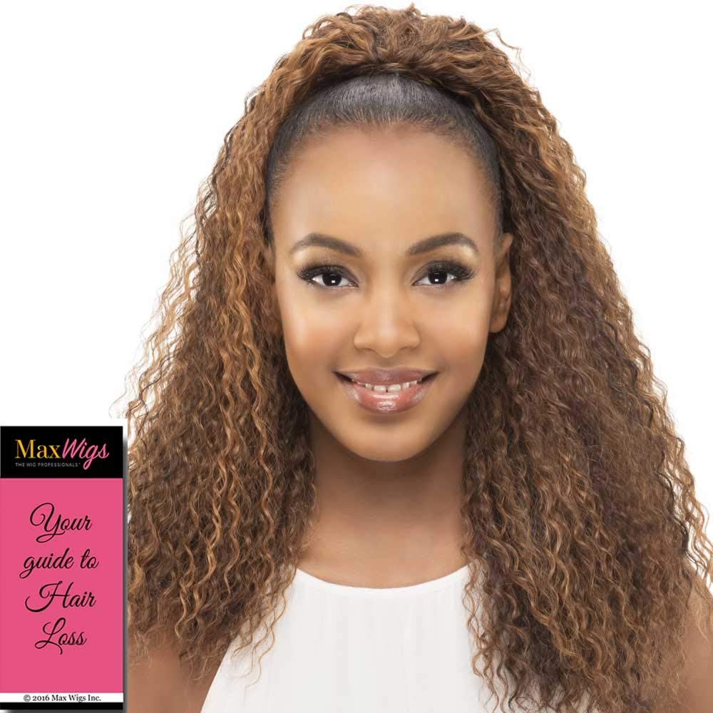 Vivica Lemon Pocket Bun Ponytail Color 613 Fox Wigs 21" Length Loose Straw Curl New Futura Synthetic Extension Drawstring Combs