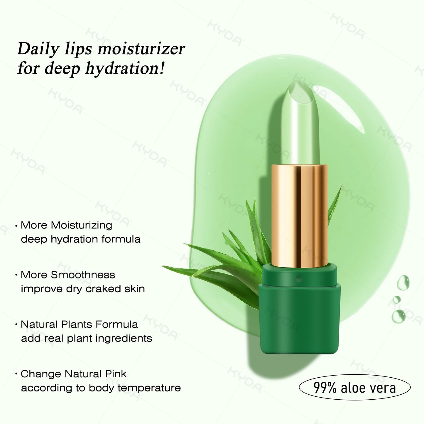 Ownest 3 Pcs Aloe Vera Lipstick, Magic Temperature Color Change Lipstick Lip Blam Moisturizing Long Lasting Lip Makeup, update packing Beauty Beauty & Personal Care Ownest
