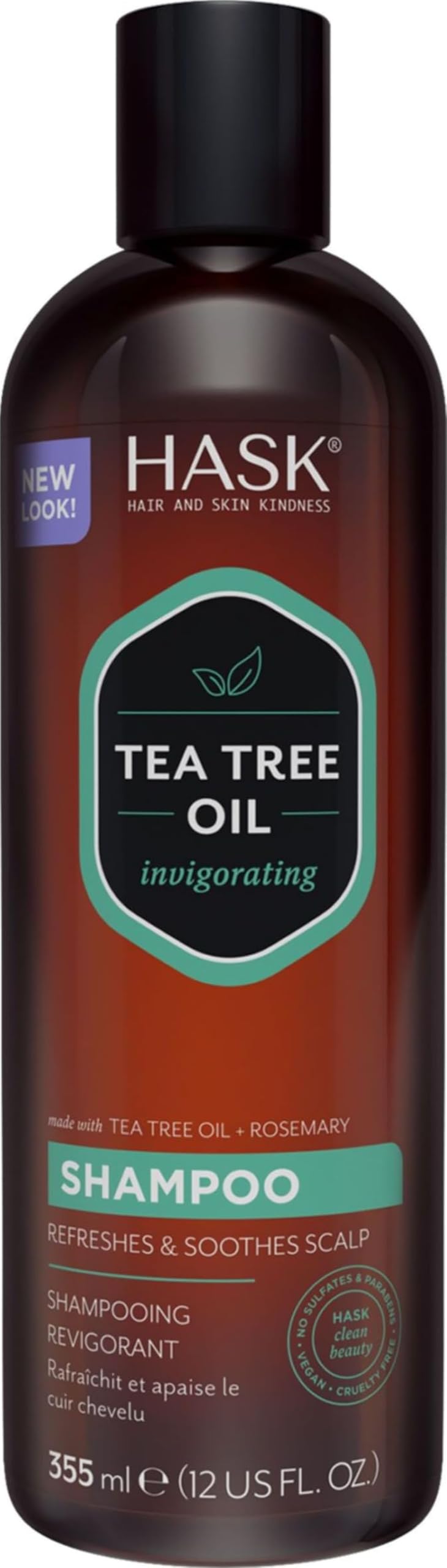 HASK Tea Tree & Rosemary Oil Scalp Care Shampoo - 12 fl oz