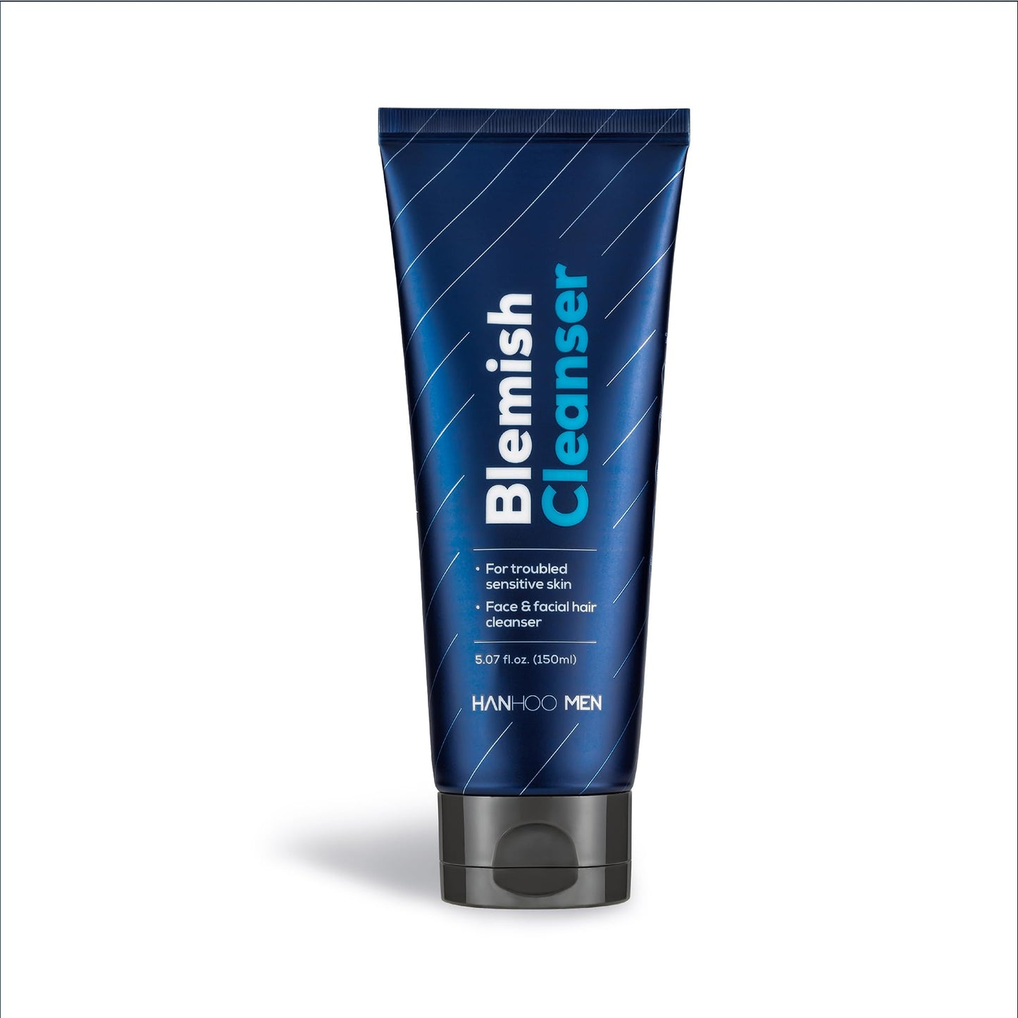 Hanhoo Men’s Blemish Cleanser, 5.07 Fl. Oz., with Bamboo, Sea Salt, and Hyaluronic Acid, Daily Facial Cleanser, Clears Away Dirt and Oil, Pre-Shave Beauty & Personal Care HANHOO
