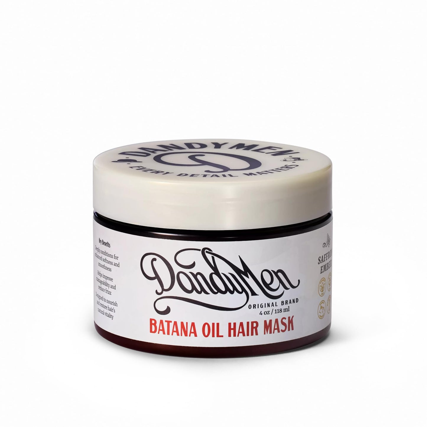 DandyMen Batana Oil Hair Mask - Weekly Deep Repair for Dry, Damaged, or Textured Hair - Hydrating Treatment with Batana Oil & Keratin - 4 oz Beauty & Personal Care DandyMen