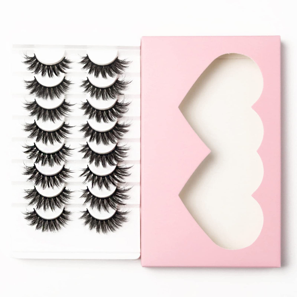 beautykaisen 8 Pairs 3D Faux Mink Lashes Handmade Luxurious Volume Fluffy Natural False Eyelashes(3D985-8) Beauty & Personal Care beautykaisen