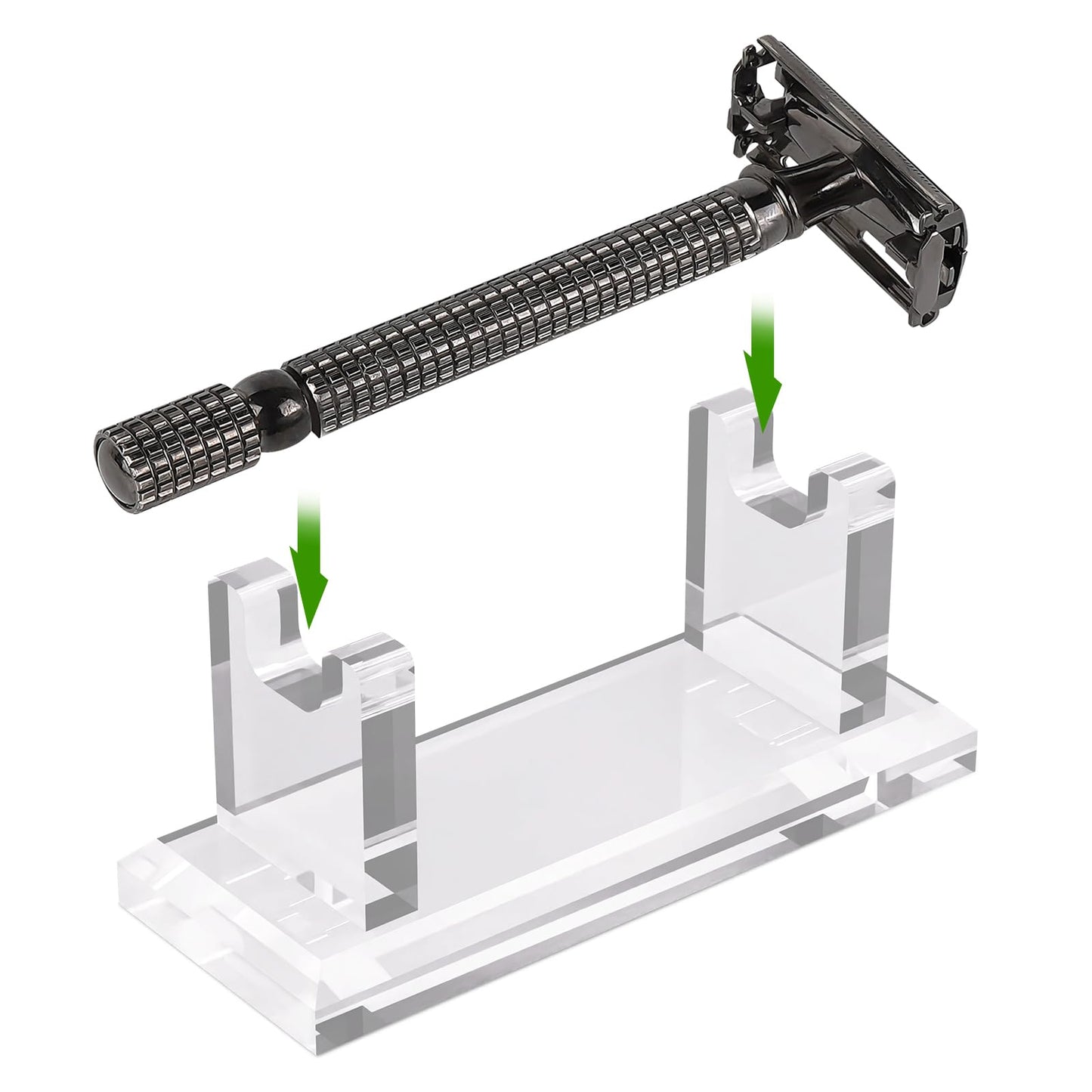 Linkidea Acrylic Men's Razor Stand Holder, Stable Storage Bracket Bathroom Countertop Organizer, Easy Clean, Compatible with Viking Blade Chief Beauty and Personal Care Linkidea