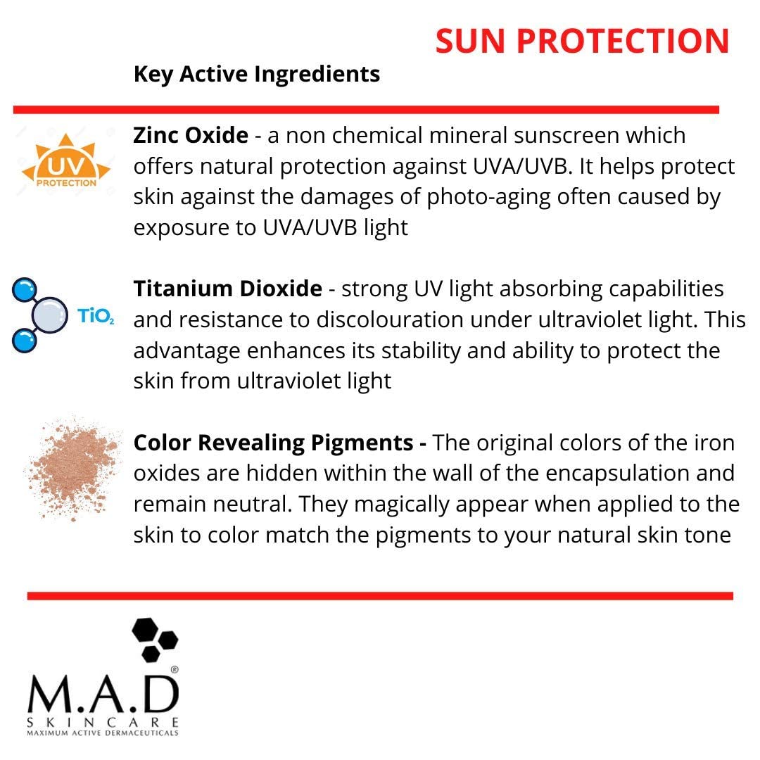 M.A.D SKINCARE SOLAR PROTECTION: Photo Guard SPF 50 Self-Adjusting Foundation Serum: Medium - 30g