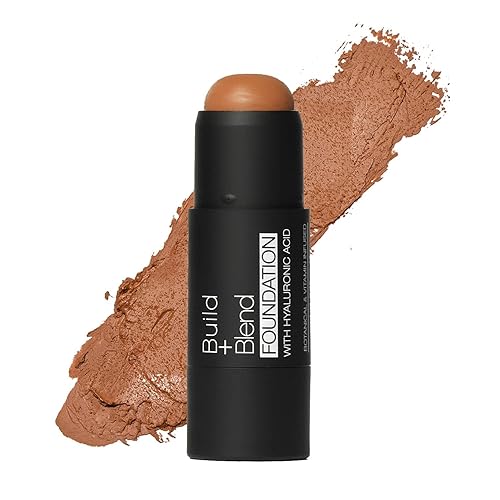 Palladio BUILD + BLEND Foundation Stick, Contour Stick for Face, Professional Makeup for Perfect Look, 0.25 Ounce (Cinnamon) Beauty & Personal Care Palladio