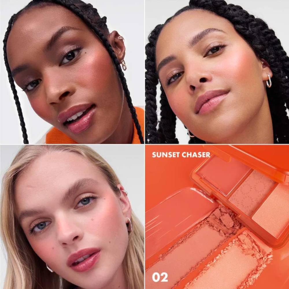 Sephora Collection Limited Edition Blush Cream & Powder Palette - 02 Sunset Chaser - (bright peach) Beauty & Personal Care SEPHORA