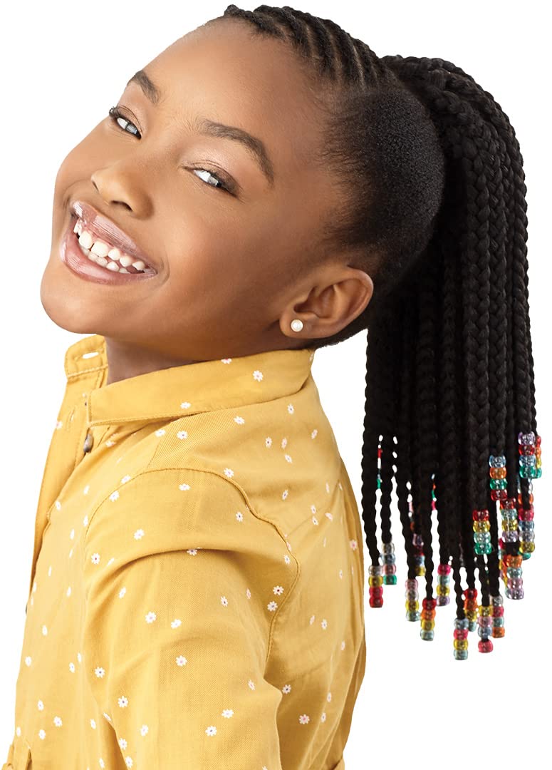 Outre Lil Looks Drawstring Ponytail - BEADED BOX BRAIDS 12" (2)