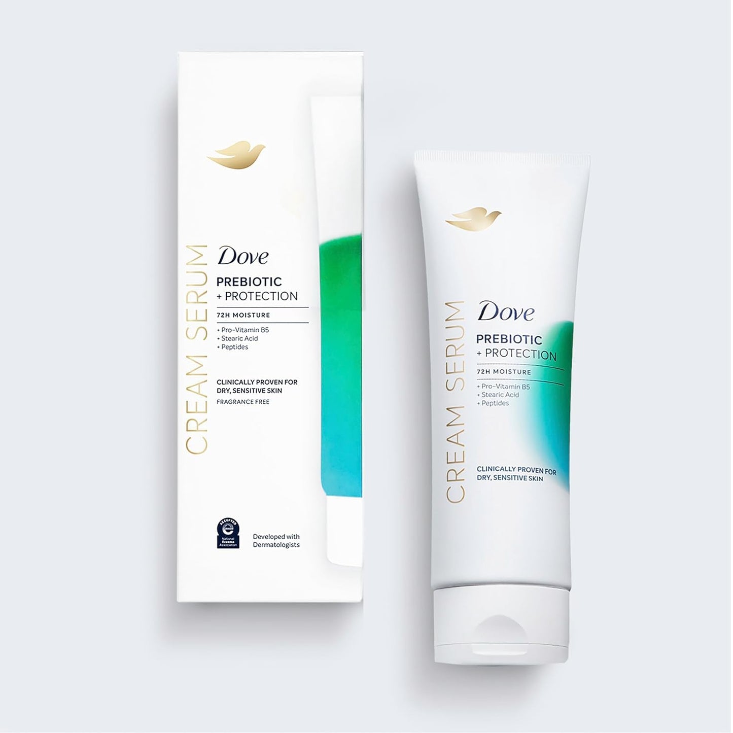 Dove Body Cream Serum Prebiotic + Protection for Dry, Sensitive Skin, with Pro-Vitamin B5, Stearic Acid and Peptides Lotion, 8 oz Beauty & Personal Care Dove