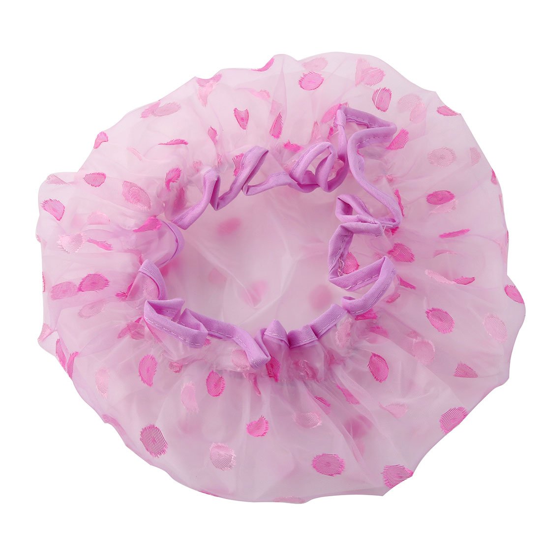 Ruilogod Organza Dot Pattern Household Hair Protector Water Resistant Spa Bath Shower Cap (id: c16 2f8 37e 30a 0ce Beauty and Personal Care Ruilogod