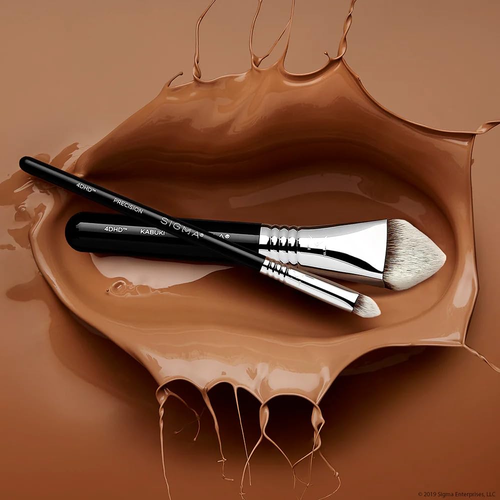 Sigma Beauty 4DHD Kabuki Brush - Pyramid-Shaped Kabuki Makeup Brush for Blending Concealer and Powder on Spots, Scars, Crevices and Under Eye - Offers Beauty & Personal Care Sigma Beauty