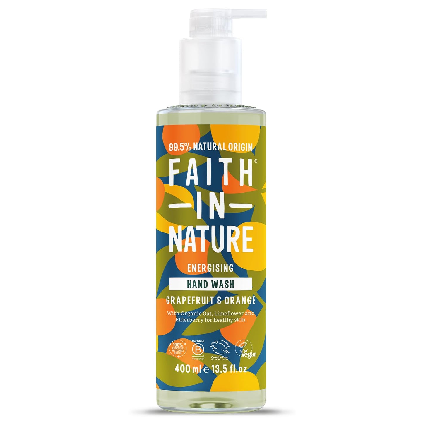 Faith In Nature Natural Grapefruit and Orange Hand Wash, Invigorating, Vegan and Cruelty Free, No SLS or Parabens, 400 ml Beauty & Personal Care FAITH IN NATURE