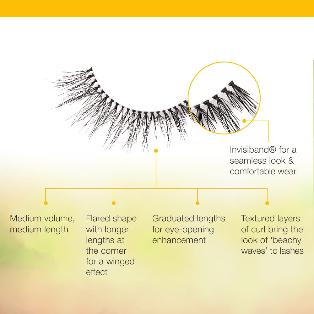 Ardell TextureEyes False Lashes 584 - Tousled Texture False Eyelashes, Reusable, Eye-Enhancing Lash Strips, 1 Pair