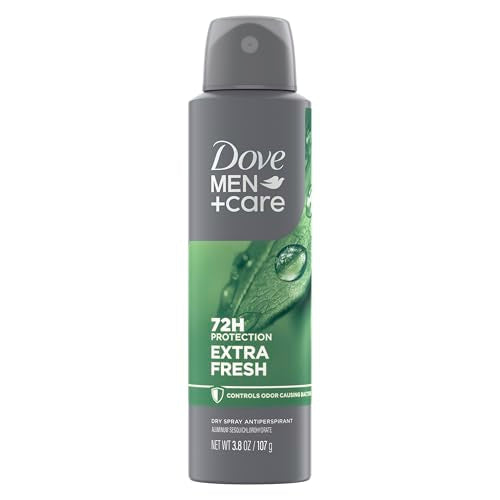 Dove Men+Care Antiperspirant Deodorant Dry Spray For Men Extra Fresh 72-hour Sweat and Odor protection With Triple Defense Technology 3.8 oz Beauty and Personal Care Dove