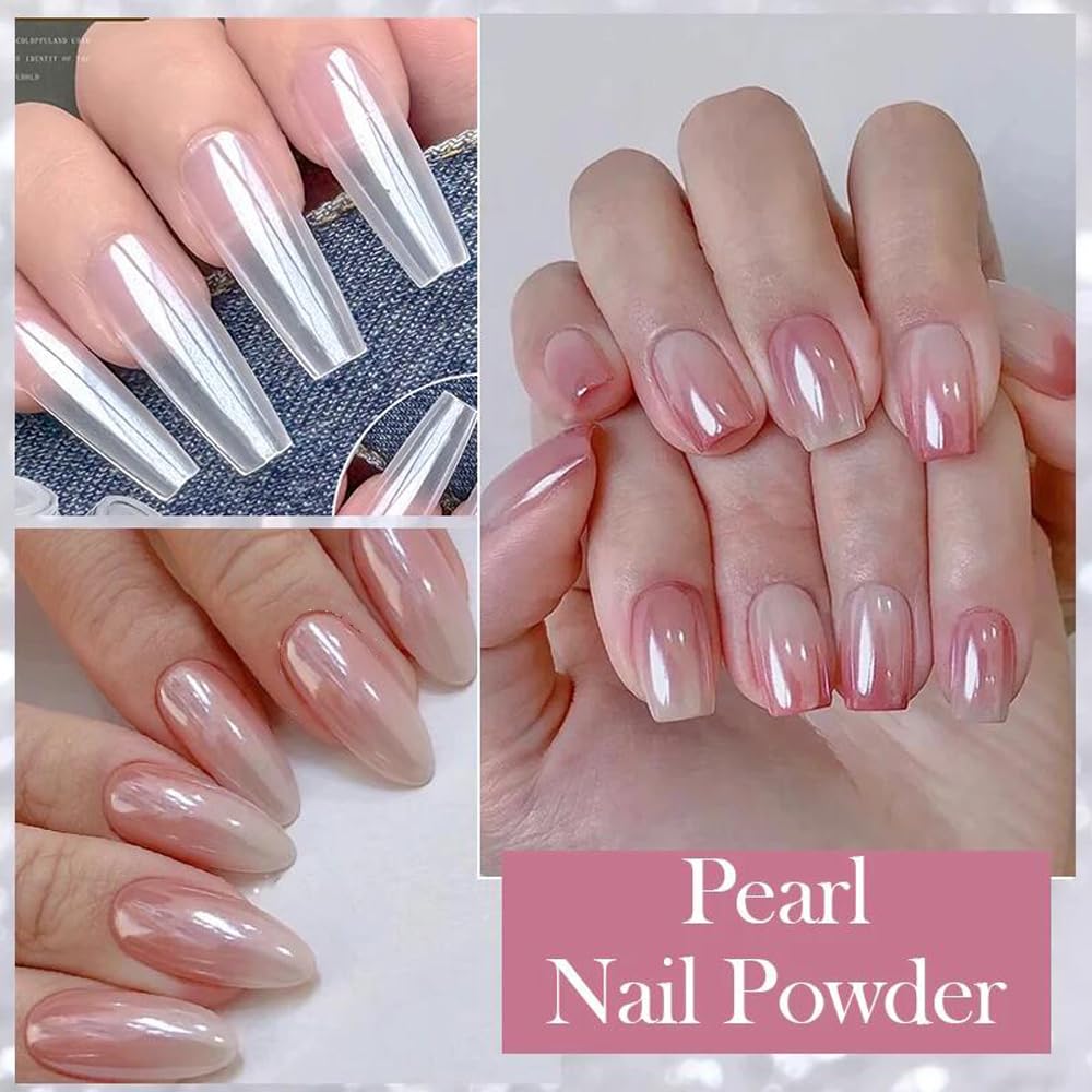 1 Box Laser Nail Glitter Peacock Mirror Powder Laser Dust Nail Art Chrome Pigment Powder Rose Gold Silver Mix Nail Art Glitter Sequins DIY Sparkly Beauty & Personal Care Bellecrey