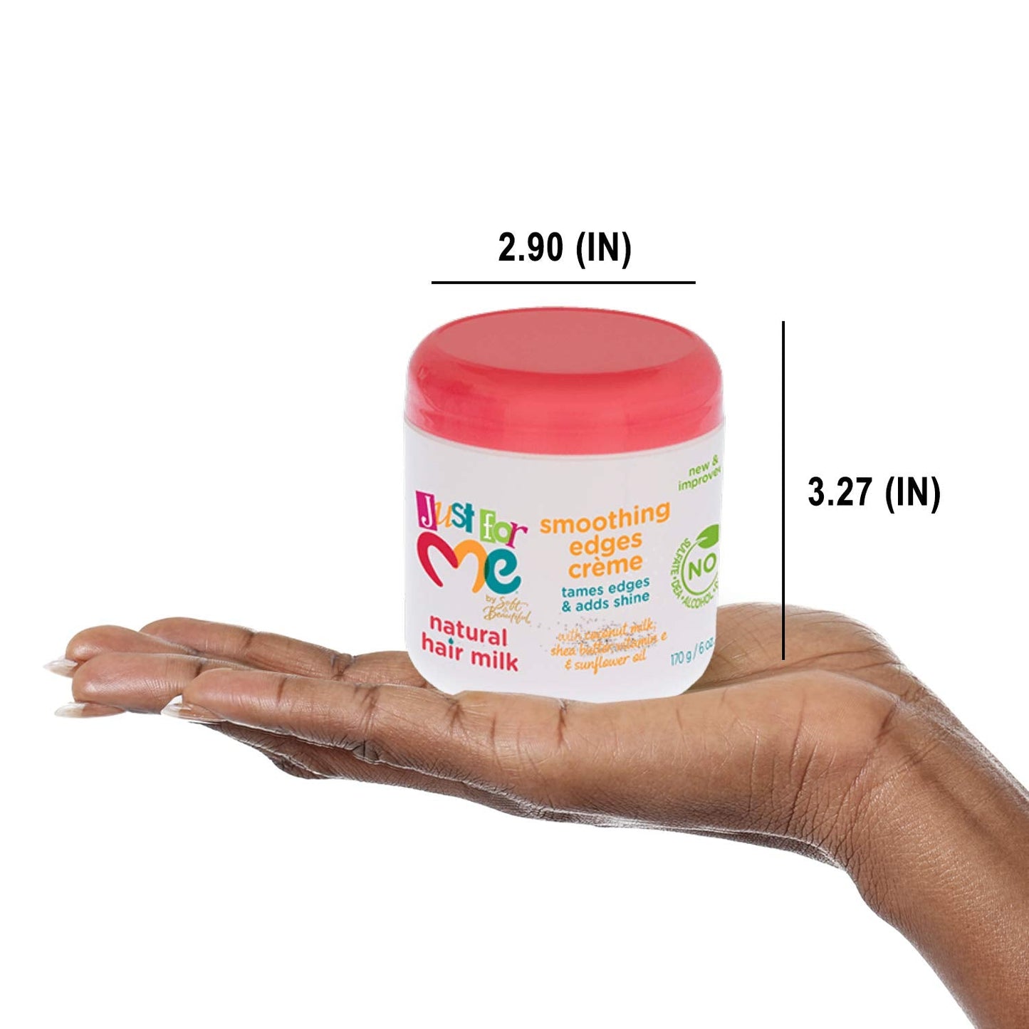 Just For Me Natural Hair Milk Smoothing Edges Creme, Tames Edges & Adds Shine, With Coconut Milk, Shea Butter, Vitamin E & Sunflower Oil, 6 Ounce Beauty & Personal Care Just For Me