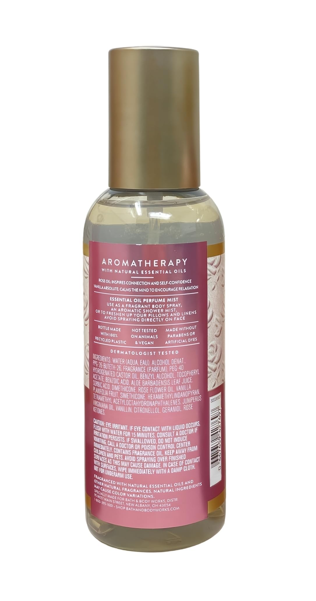 Bath & Body Works Aromatherapy Inspire Love Rose + Vanilla 3 Essential Oil Perfume Mists with a Creamy Rose Bar Soap Beauty & Personal Care Bath & Body Works