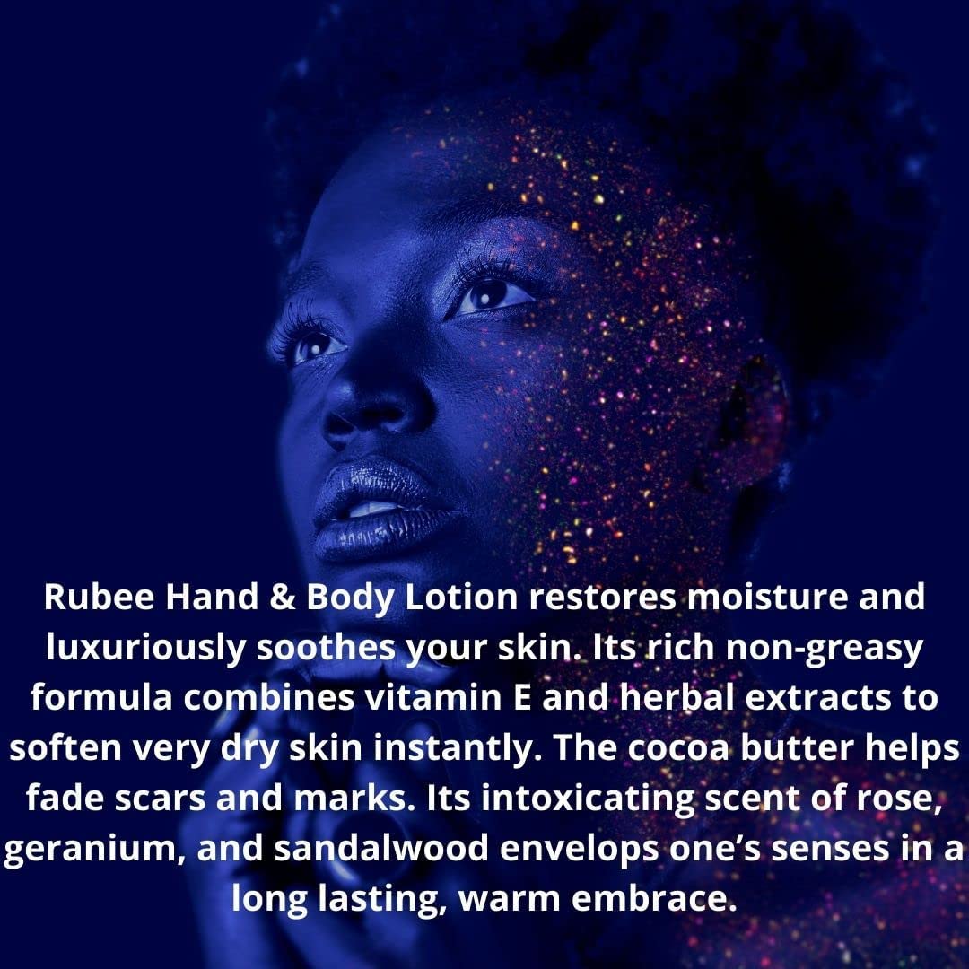 RUBEE Body & Hand Lotion - Pack of 3 Non-Greasy Lotion for Women & Men - 16 Oz Cacao Butter Lotion for Extremely Dry Skin - Vitamin E Daily Beauty & Personal Care RUBEE