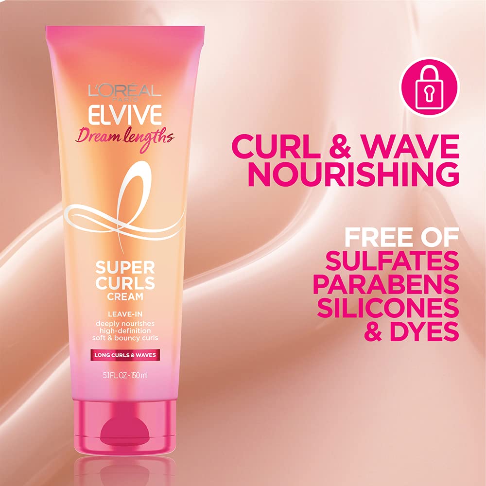 L’Oréal Paris Elvive Dream Lengths Super Curls Cream Leave-In, 5.1 Ounce Beauty & Personal Care L'Oreal Paris