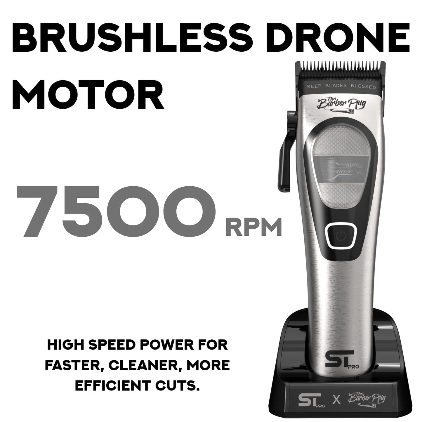 Supreme Trimmer TORQ Clipper STC781 with Brushless Drone Motor - 150 Min Run Time, 8000 RPM Hair Clipper - Low Noise Professional Barber Clipper Beauty and Personal Care Supreme Trimmer
