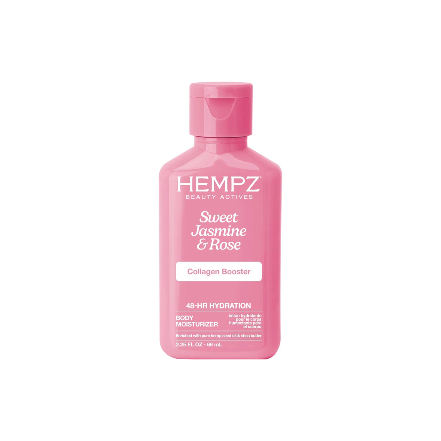Hempz Mini Collagen-Infused Jasmine & Rose Body Moisturizer, 2.25 oz - Paraben-Free, Vegan, Cruelty-Free Beauty & Personal Care Hempz