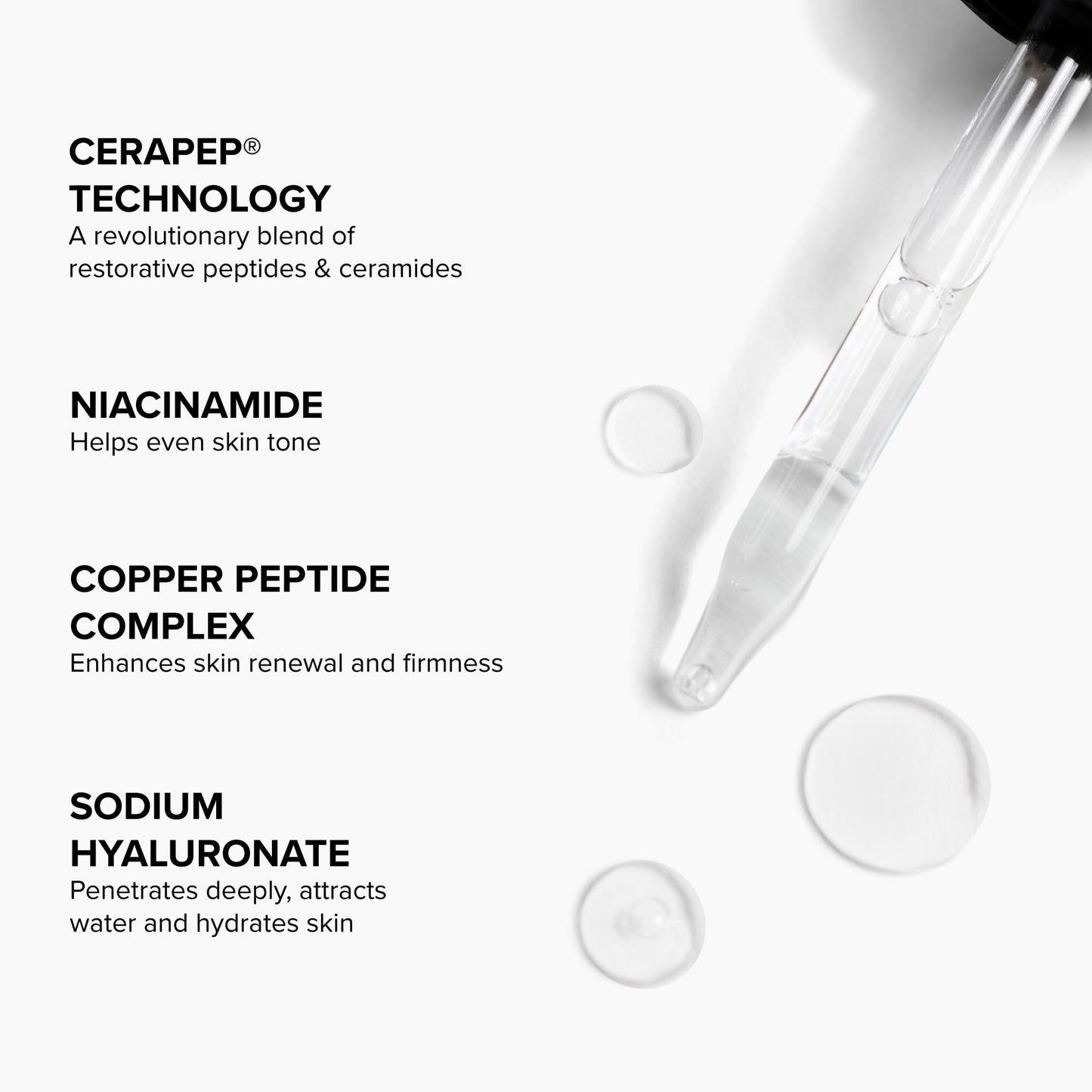 DRMTLGY Needle-less Serum - Peptide & Ceramide Face Serum for Fine Lines & Wrinkles, Hydrating & Firming Anti Aging Serum with Niacinamide Beauty & Personal Care DRMTLGY