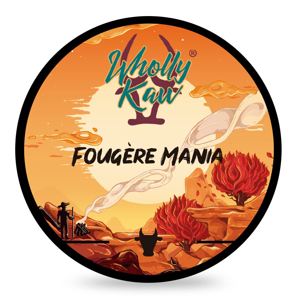 Fougère Mania Tallow Shaving Soap. Enriched with Donkey Milk, Water Buffalo Milk, Whey Proteins, Omega 3, Omega 6, Hops Extract. Neroli, Lavender Beauty and Personal Care Wholly Kaw
