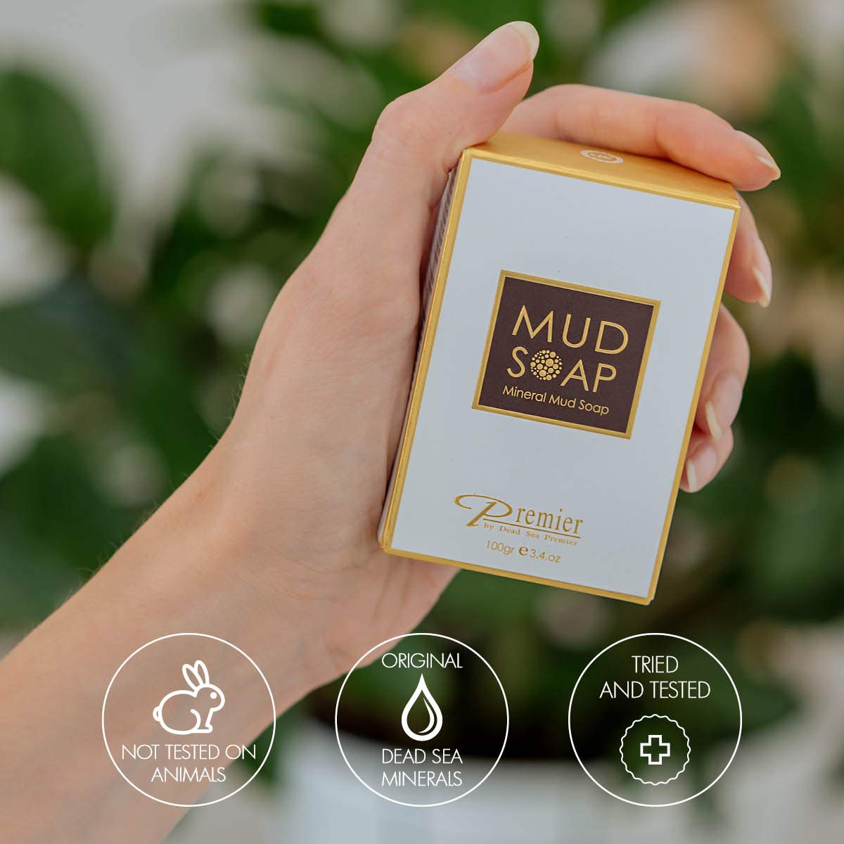 Premier Dead Sea Mineral MUD bar Natural body wash, face wash, hand soap, for all Skin Types. Therapeutic and Antibacterial, helps with Acne, Rosacea Beauty & Personal Care Premier