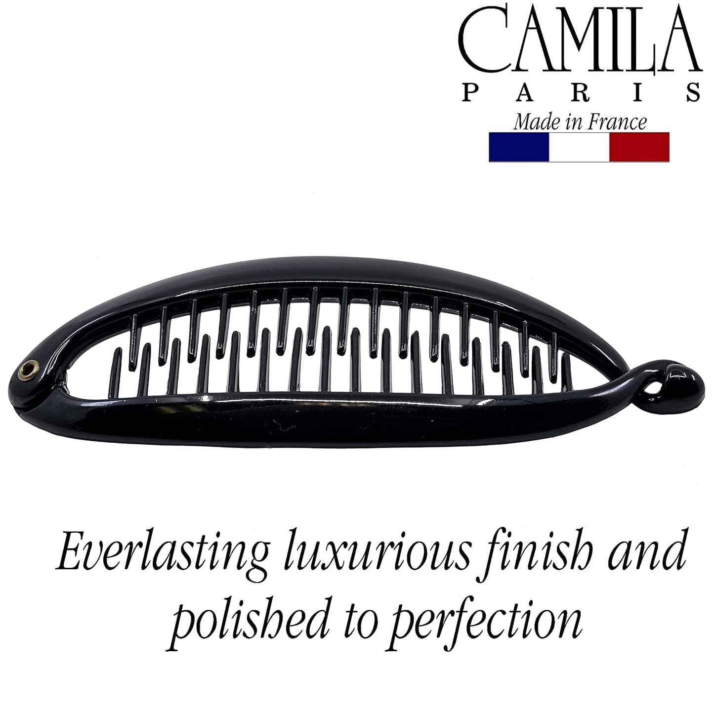 Camila Paris NV138 2 Pack French Extra Small Banana Clip Hair Comb for Fine Hair, Classic Banana Clips Hair for Thin Hair Ponytail Holder Interlocking Beauty & Personal Care Camila