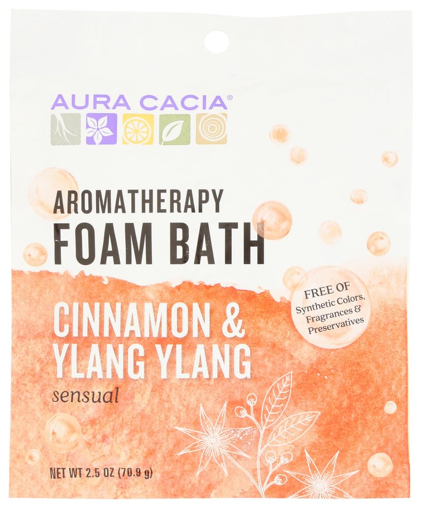 Aura Cacia Cinnamon & Ylang Ylang Foam Bath ( 6x2.5 OZ)6 Beauty and Personal Care Aura Cacia