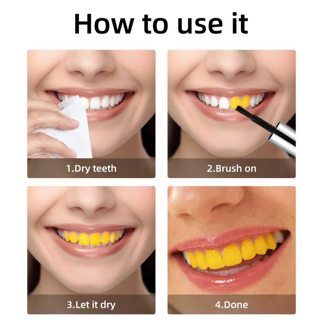 Gold Tooth Paint, Temporary Gold Out Tooth Makeup, Quick Dry & Realistic, No Streak, Perfect for Creating Golden Teeth SFX & Pirate Teeth Makeup Beauty & Personal Care VPCRT6