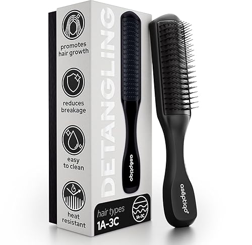 Aséptiqo Brush - Premium Detangling Hair Brush, Compact & Easy to Clean Multi Purpose HairBrush for Men, Women, Kids - Ideal for Straight to Wavy Beauty & Personal Care Aséptiqo