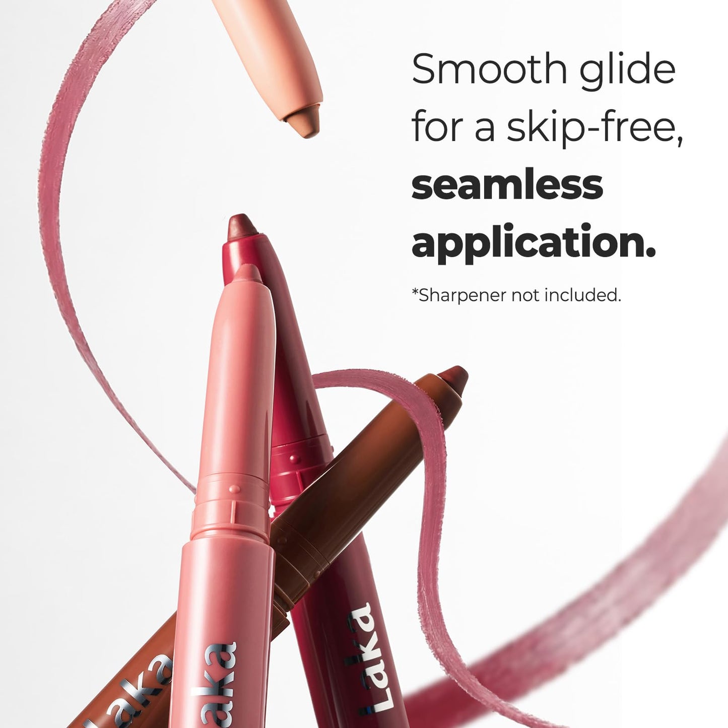 Laka Lip Liner - Smooth & Blendable Soft Matte Lip Contour Pencil for Shaping & Overlining Lips | Waterproof Formula, Oil-Cleanse Off, Long-Lasting Beauty and Personal Care Laka