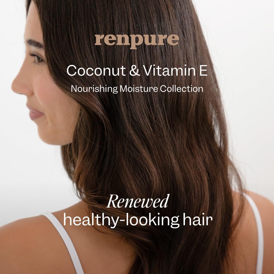 Renpure Coconut & Vitamin E Shampoo & Conditioner Set, Plant-Based - Nourishes & Seals In Moisture For Soft, Healthy Hair - For Dry, Lifeless Hair Beauty & Personal Care RENPURE