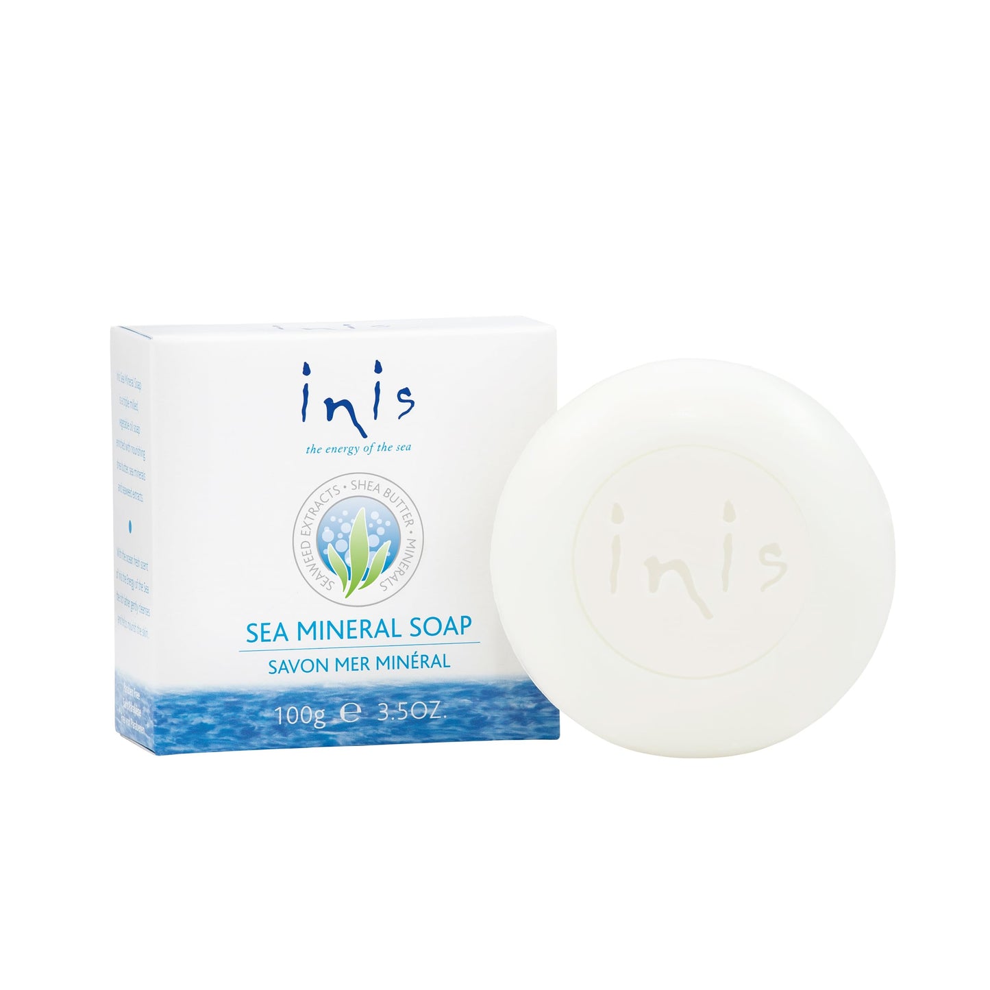 Inis the Energy of the Sea - Sea Mineral Soap Bar for Women and Men, Triple-Milled Bar Soap with Shea Butter, Sea Salt and Seaweed, Clean Ocean Fresh Beauty & Personal Care Inis the Energy of the Sea