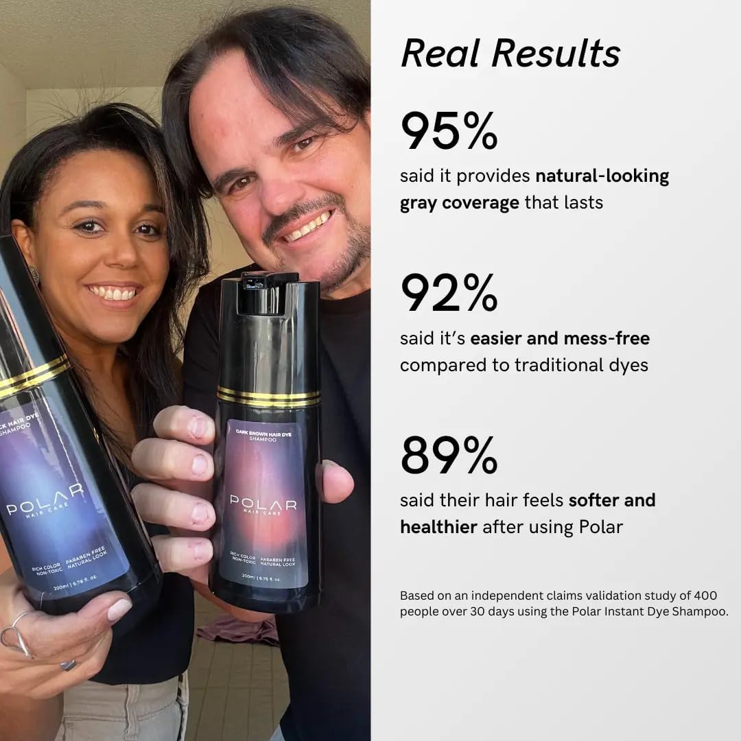 Polar Hair Dye Shampoo Light Brown Hair Dye Color Shampoo for Gray Coverage Beauty and Personal Care Polar Hair