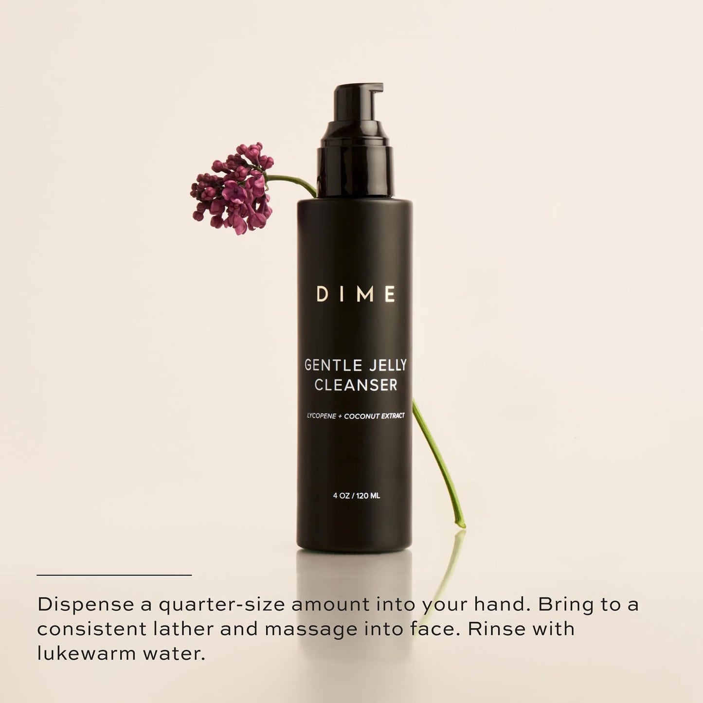 DIME Beauty Gentle Jelly Cleanser - Non-Foaming Hydrating Gel Face Wash and Makeup Remover with Vitamin E and Coconut, Sensitive and Oily Skin, Vegan Beauty and Personal Care DIME