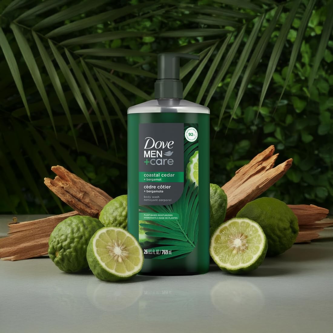 DOVE MEN Coastal Cedar + Bergamot Moisturizing Body Wash | #1 Dermatologist Body Wash for Men, Sulfate, Paraben, & Dye Free | 26oz Beauty & Personal Care DOVE MEN + CARE