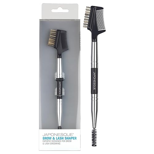 JAPONESQUE Brow & Lash Shaper with 3 Different Spoolie Brushes, for Separating Lashes, Eliminating Mascara Clumps, and Grooming and Shaping Brows Beauty & Personal Care JAPONESQUE