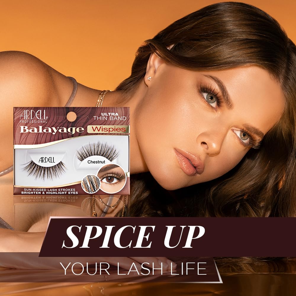 Ardell Balayage Wispies Chestnut False Eyelashes, 1 Pair