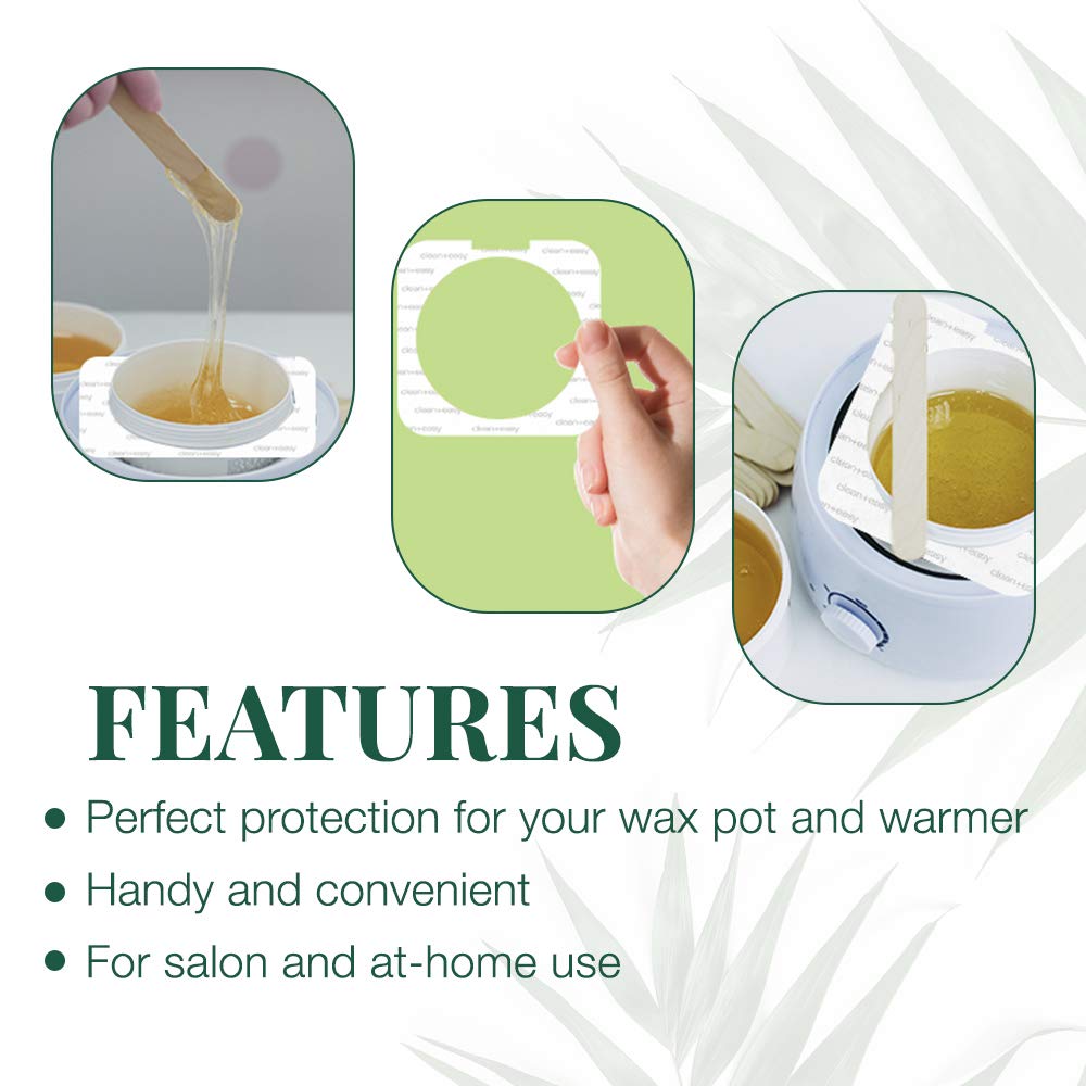 Clean + Easy Professional Deluxe Wax System - Standard Warmer Collars Prevent Drips for Mess-Free, Effortless Cleanup (50 Count) Beauty and Personal Care Clean + Easy