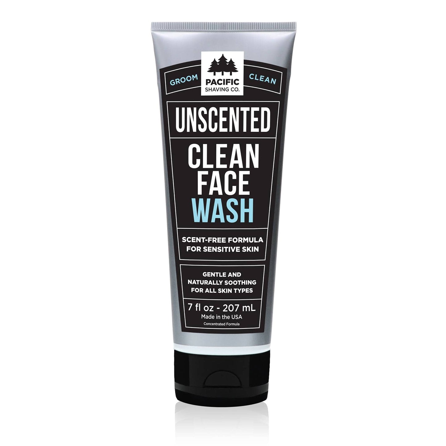 Pacific Shaving Company Clean Facial Wash - Unscented Gentle Face Cleanser with Sea Salt & Aloe Vera - Hydrating Men's Face Wash for Sensitive Skin (7 Beauty & Personal Care Pacific Shaving Company