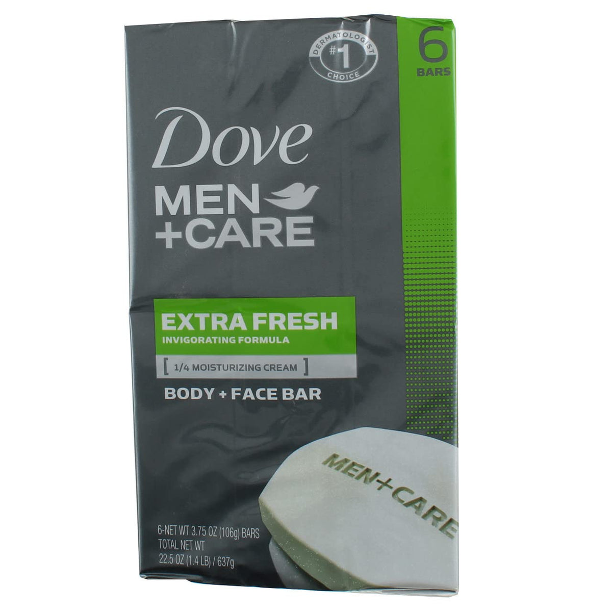 Dove Men+Care Extra Fresh Body + Face Bars, Invigorating Scent, 3.75 oz, 6 Ct (4 pack) (Bundle) Beauty & Personal Care Dove