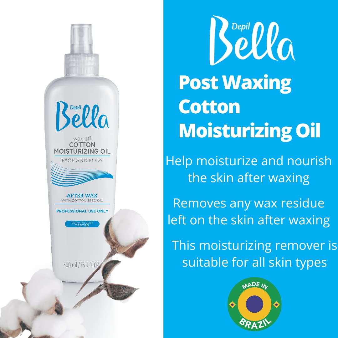 Depil Bella Post Waxing Oil Moisturizing Remover - Cotton Seed Oil for Soft and Smooth Skin - 500ml Beauty and Personal Care DEPIL BELLA