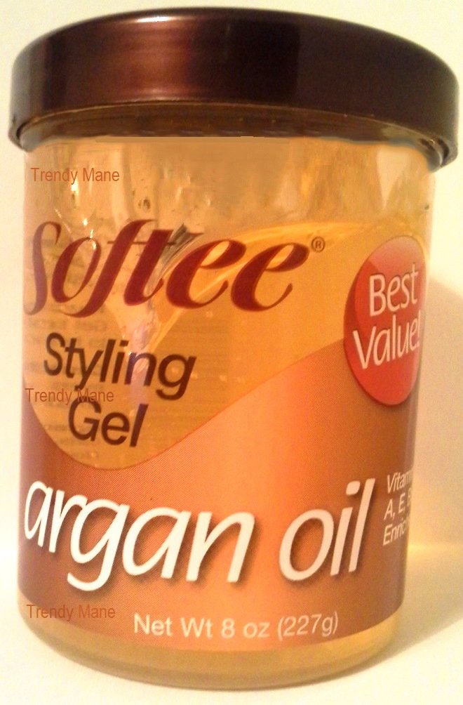 Softee argan oil styling gel 8 ounce, Yellow, 8 Ounce Beauty & Personal Care Softee
