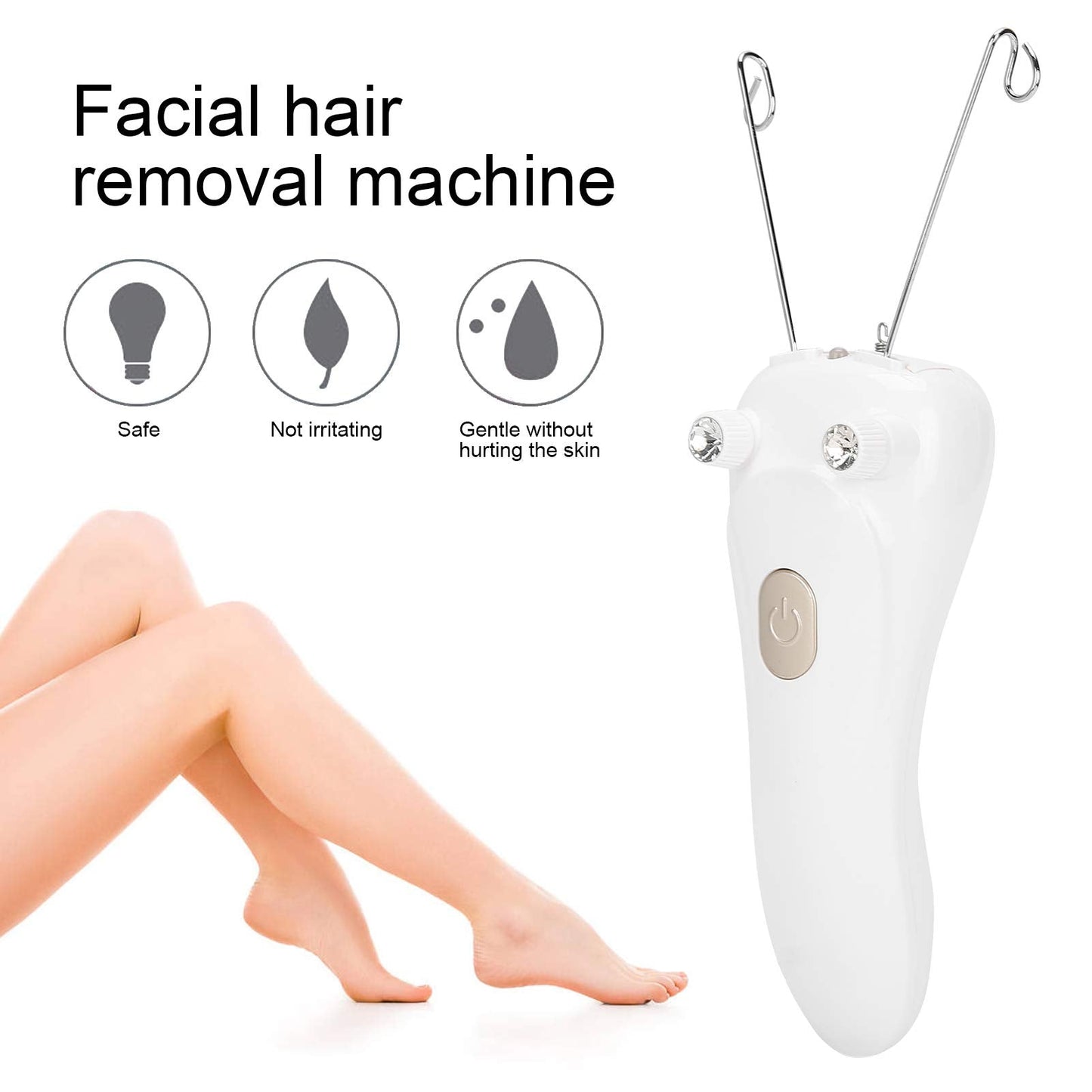 Sunicon Facial Threading Hair Removal, USB Rechargeable Electric Women Cordless Facial Threading Epilator Ladies Beauty Epilator Trimmer Cotton Beauty and Personal Care Sunicon