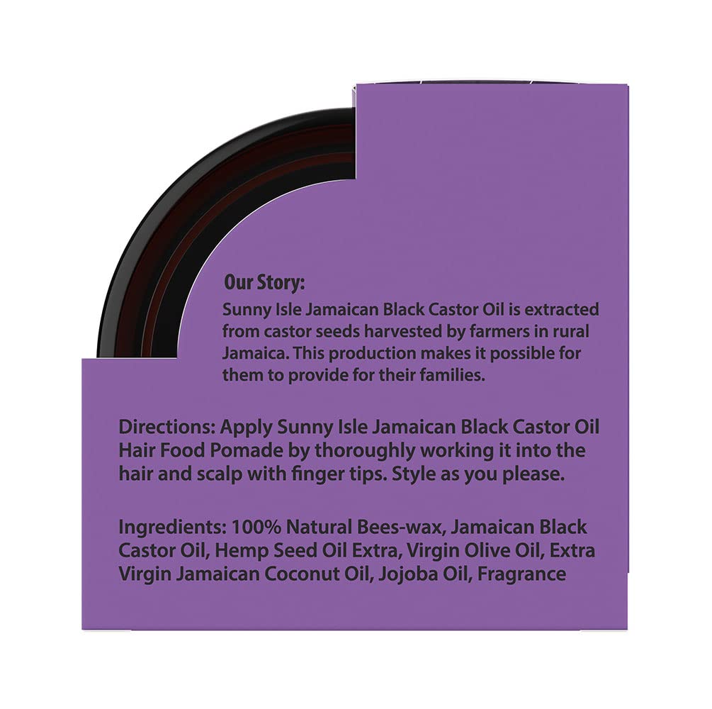 Sunny Isle Jamaican Black Castor Oil Lavender Hair Food Pomade, 4 oz | For Dry Scalp, Hair Breakage, Split Ends, Frizz Control & Dandruff Beauty & Personal Care Sunny Isle