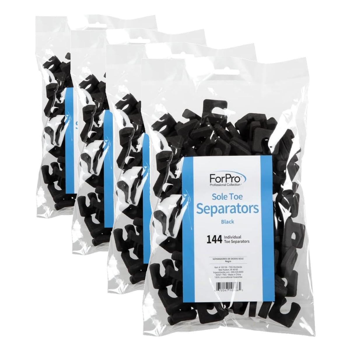 ForPro Sole Toe Separator - Black Luxurious Foam Separators - Individual Toe Separators for Pedicures – (Pack of 576) Beauty and Personal Care ForPro Professional Collection Default Title