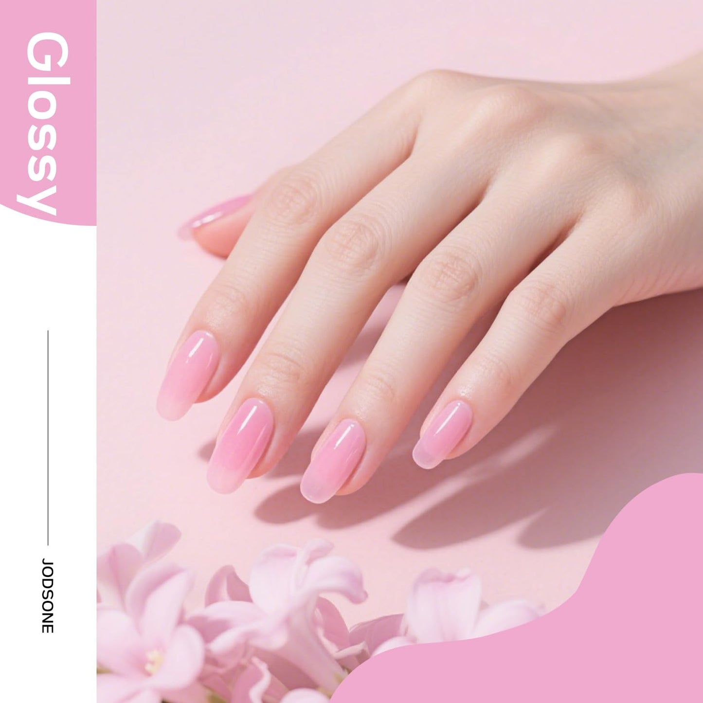 JODSONE Crystal Pink Gel Nail Polish 10ml Jelly Gel Polish Clear Nude Pink Nail Color Professional Finish Long-Lasting Low Odor Need U V Lamp Curing Beauty and Personal Care JODSONE